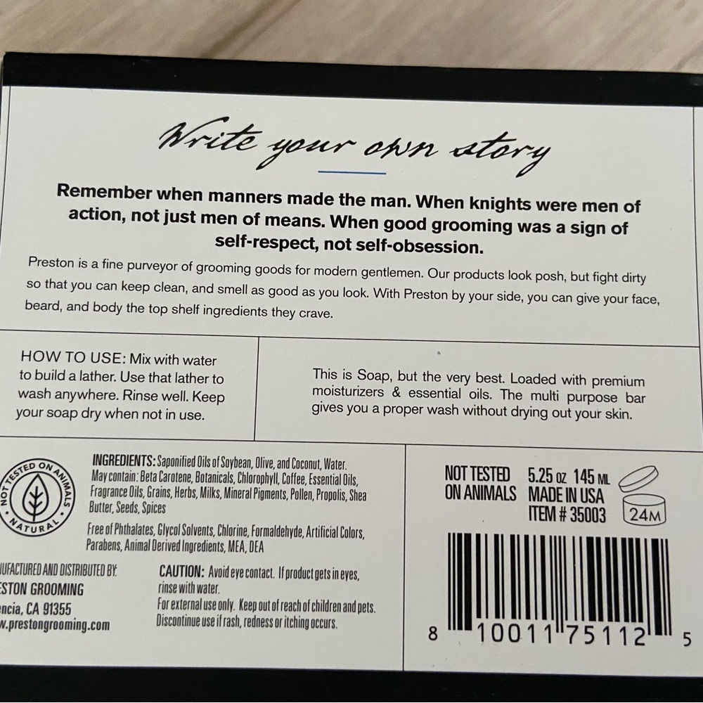 Men’s Preston Body Care Set - Picture 3 of 7